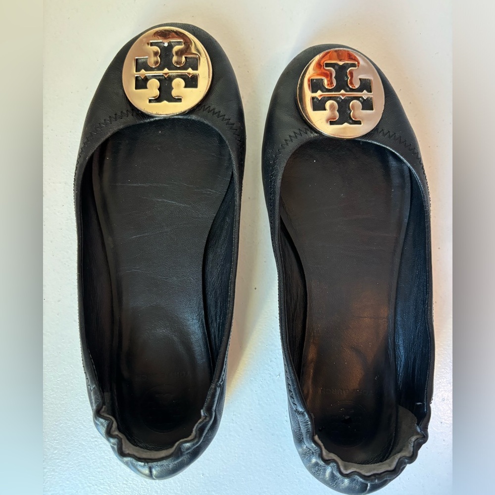 Tory Burch Black Ballet Flats
